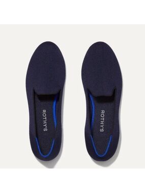 Rothy's The Loafer in Navy Blue Shoe Women's Size 8 Flats Slip On Casual Office